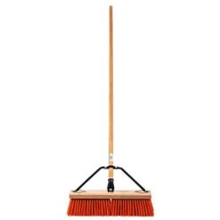 Leonard 18-Inch Heavy-Duty Push Broom With Hardwood Handle
