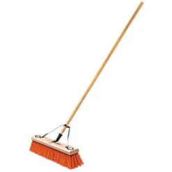 Leonard 24-Inch Heavy-Duty Push Broom With Hardwood Handle -Garden Tools 1324 2