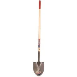 True Temper True American Round Point Open Back Shovel, 48-inch Ash Handle
