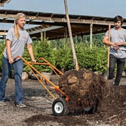 Leonard Ball Carts With Curved Lift, Pneumatic Tires -Garden Tools 15cc 6