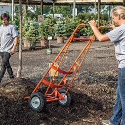 Leonard Ball Carts With Curved Lift, Pneumatic Tires -Garden Tools 15cc 7