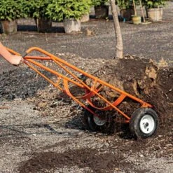 Leonard Ball Carts With Curved Lift, Pneumatic Tires -Garden Tools 15cc 8