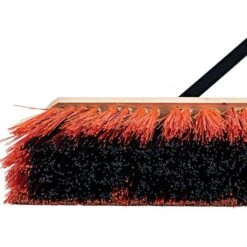 Leonard Dual-Bristle Push Broom, 24-Inch Wide Block With Steel Handle -Garden Tools 2624 3