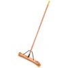 Leonard Fine-Bristle Push Broom, 30-Inch Wide Block With Steel Handle