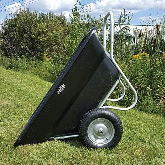 Muller's Original Smart Cart, Black 12 Cu. Ft. Tray With 16" Turf Wheels 2 Muller's Original Smart Cart, Black 12 Cu. Ft. Tray With 16" Turf Wheels - Image 2