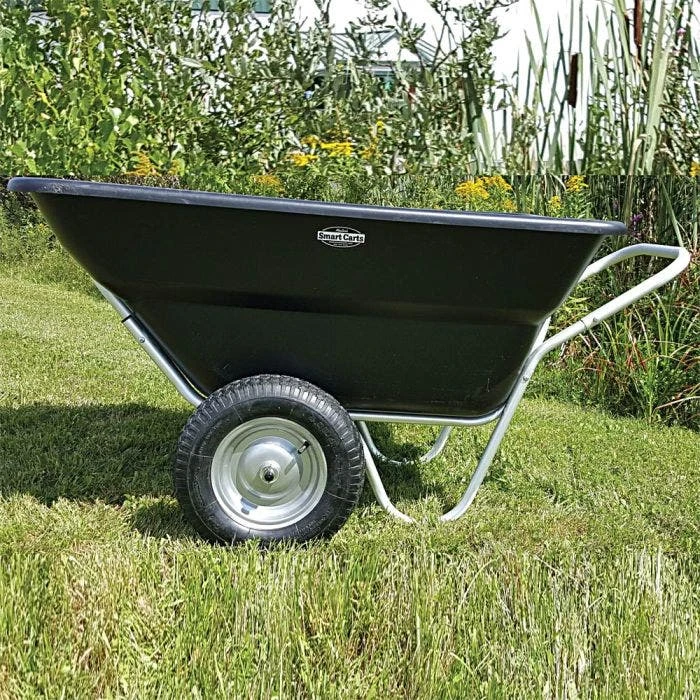 Muller's Original Smart Cart, Black 12 Cu. Ft. Tray With 16" Turf Wheels 1 Muller's Original Smart Cart, Black 12 Cu. Ft. Tray With 16" Turf Wheels