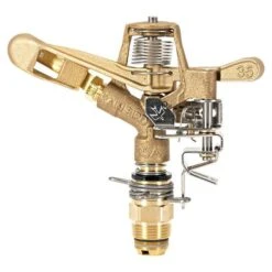 Rainbird Brass Impulse Sprinkler Head 3/4in -Garden Tools 35adj left