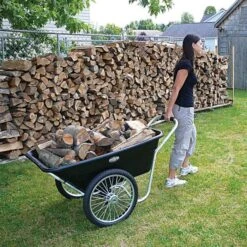 Muller's Original Smart Cart, Black 7 Cu. Ft. Tray With 20" Spoke Wheels -Garden Tools 37bb 2 1