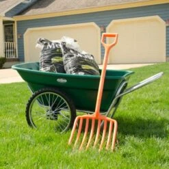 Muller's Original Smart Cart, Green 7 Cu. Ft. Tray With 20" Spoke Wheels -Garden Tools 37gb 4
