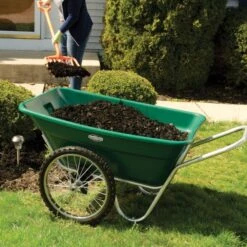 Muller's Original Smart Cart, Green 7 Cu. Ft. Tray With 20" Spoke Wheels -Garden Tools 37gb 5