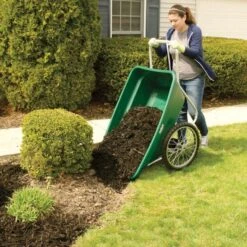 Muller's Original Smart Cart, Green 7 Cu. Ft. Tray With 20" Spoke Wheels -Garden Tools 37gb 8