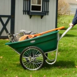 Muller's Original Smart Cart, Green 7 Cu. Ft. Tray With 20" Spoke Wheels -Garden Tools 37gb 9