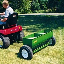 Gandy Towable Drop Spreader With 225lb Steel Hopper And Pneumatic Tires