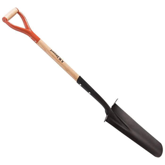 Leonard Drain Spade With 30-Inch Wood D-Grip Handle 1 Leonard Drain Spade With 30-Inch Wood D-Grip Handle