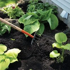 Leonard 6 Tine Forged Steel Manure Fork With 30 Inch D Grip Handle -Garden Tools amf6d 4