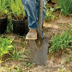 Leonard Classic Full Strap Spade With Straight Handle And Rubber Foot Pad -Garden Tools amp13l 3