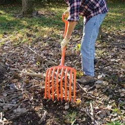 Leonard 8-Tine All-Poly Scoop Fork With 30-inch D-Grip Handle -Garden Tools apf800 5 1
