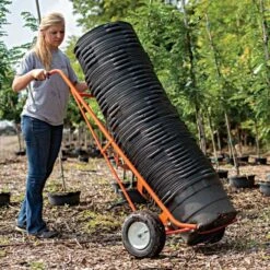 Leonard Ball Carts With Curved Lift, Flat Free Tires -Garden Tools f15cc 12