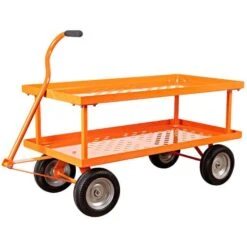 Leonard 2-Foot By 5-Foot Pull-Style Nursery Cart With 18-Inch Shelf
