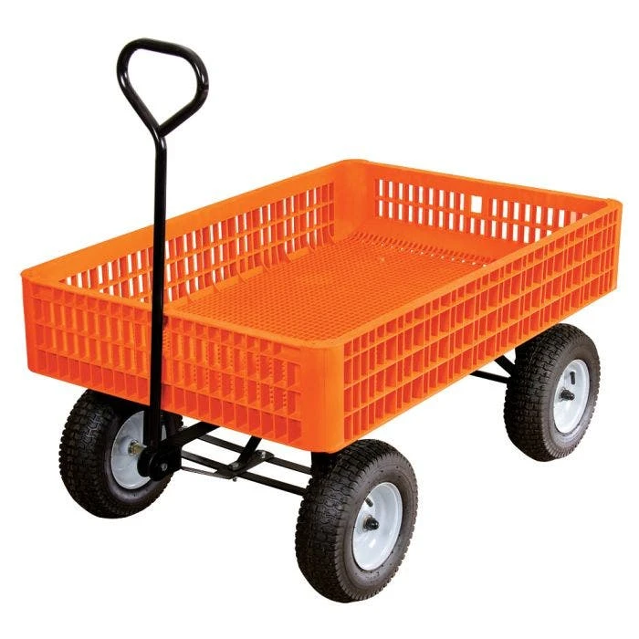 Leonard Orange Utility Wagon, Flat Free Tires 1 Leonard Orange Utility Wagon, Flat Free Tires