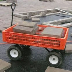 Leonard Orange Utility Wagon, Flat Free Tires 12 Leonard Orange Utility Wagon, Flat Free Tires -Garden Tools fgw45 5