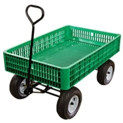 Leonard Green Utility Wagon, Flat Free Tires, 30in X 46in X 7.5in Tray