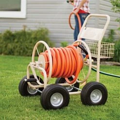 Leonard 4-Wheel Hose Reel Wagon With Pneumatic Tires -Garden Tools hw300 4