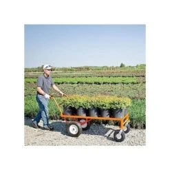 Leonard Push Style 4 Wheel Nursery Carts With 2 Foot X 5 Foot Decks -Garden Tools vp 2460fw 2
