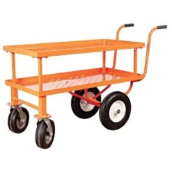 Leonard 2 Foot By 4 Foot Push Style Nursery Cart With Shelf