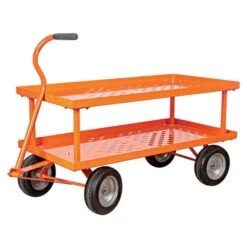 Leonard 2 Foot By 4 Foot Pull Style Nursery Cart With Shelf
