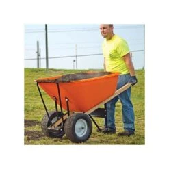 Leonard 2 Wheeled 10 Cubic Foot Capacity Poly Tray Wheelbarrows -Garden Tools vp wb10 3