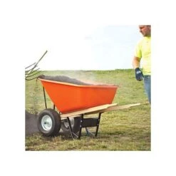 Leonard 2 Wheeled 10 Cubic Foot Capacity Poly Tray Wheelbarrows -Garden Tools vp wb10 4