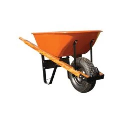 Leonard 6 Cubic Foot Capacity Steel Tray Wheelbarrows