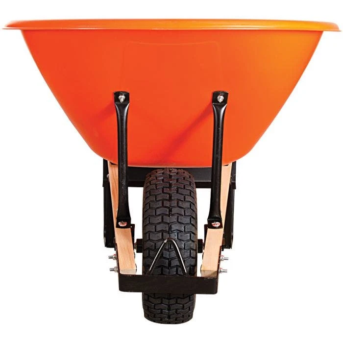 Leonard 8-Cubic-Foot Capacity Poly Tray Wheelbarrow With Pneumatic Tire 3 Leonard 8-Cubic-Foot Capacity Poly Tray Wheelbarrow With Pneumatic Tire - Image 3
