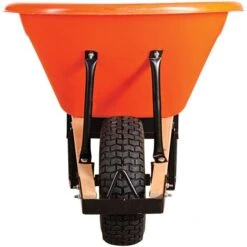 Leonard 6-Cubic-Foot Capacity Poly Tray Wheelbarrow With Pneumatic Tire -Garden Tools wb6 2 2