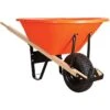 Leonard 6-Cubic-Foot Capacity Poly Tray Wheelbarrow With Pneumatic Tire